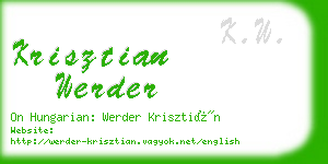 krisztian werder business card